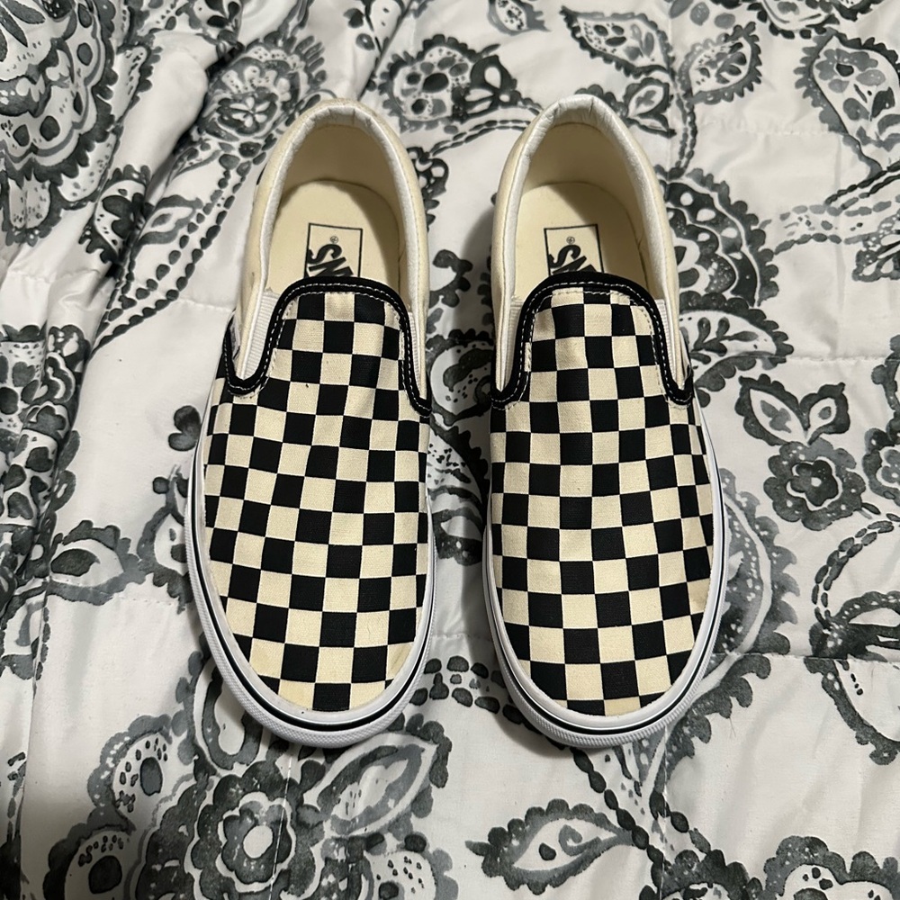 Vans Classic Slip-On Checkerboard platform Black/White